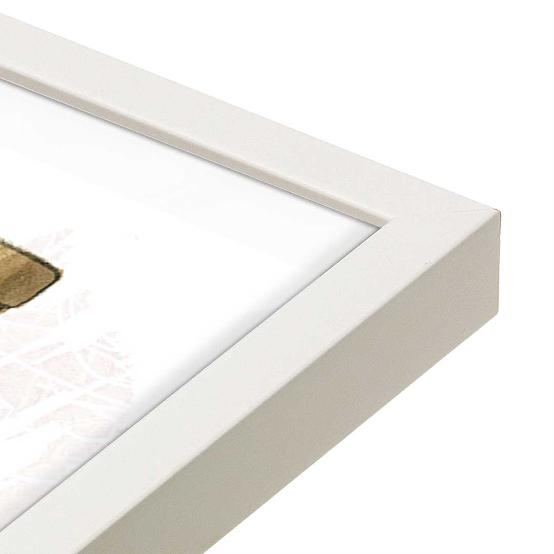 [Color:Opaque White], Picture of art in a Opaque White frame at an angle