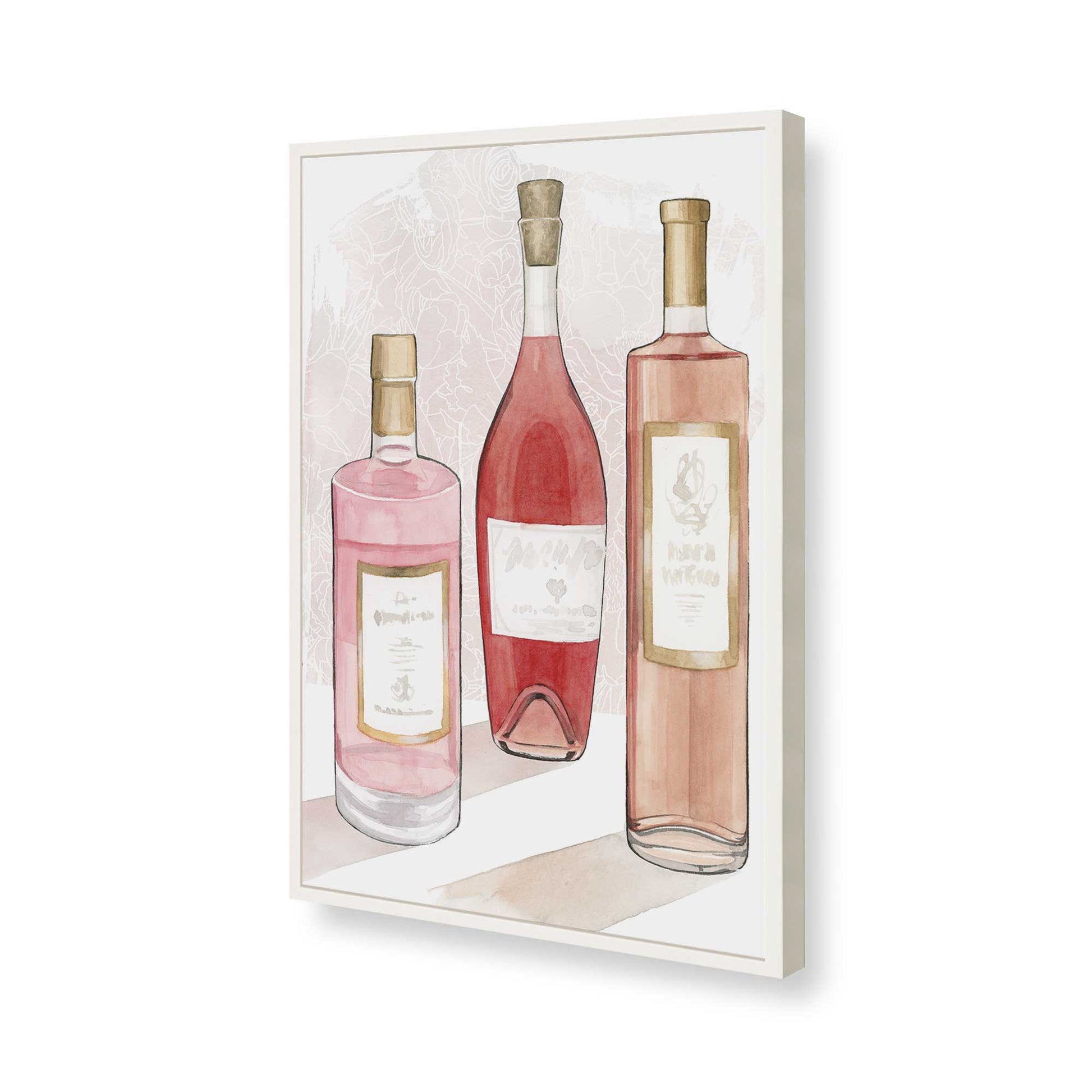 [Color:Opaque White], Picture of art in a Opaque White frame of the corner