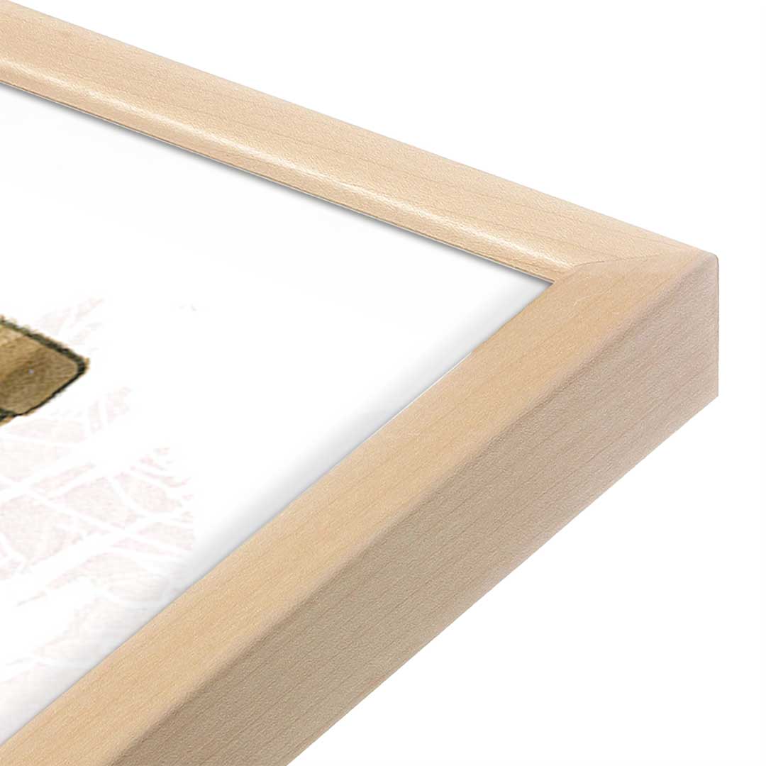 [Color:Raw Maple], Picture of art in a Raw Maple frame at an angle
