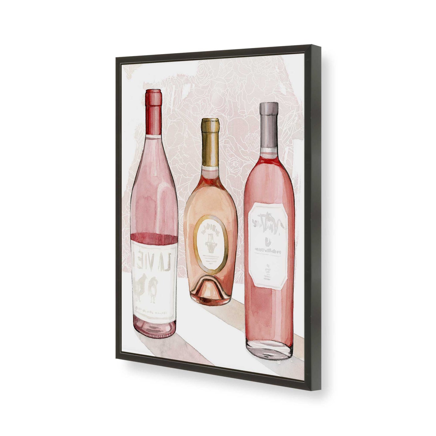 [Color:Satin Black], Picture of art in a Satin Black frame of the corner