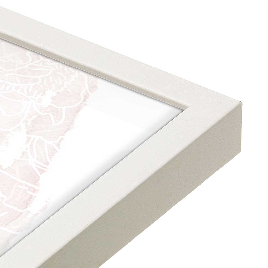 [Color:Opaque White], Picture of art in a Opaque White frame at an angle