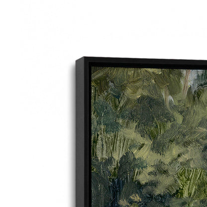 [Color:Satin Black], Picture of art in a Satin Black frame at an angle