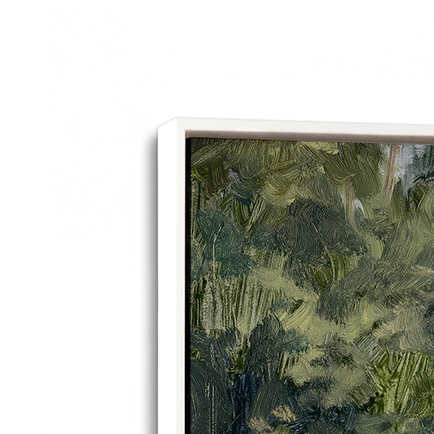 [Color:Opaque White], Picture of art in a White frame at an angle