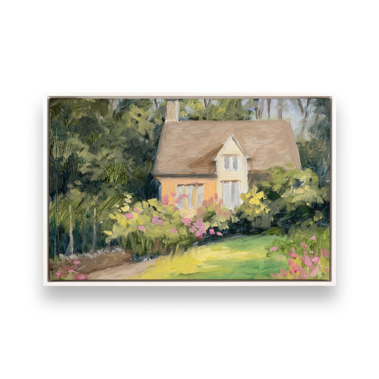 [Color:Opaque White], Picture of art in a White frame