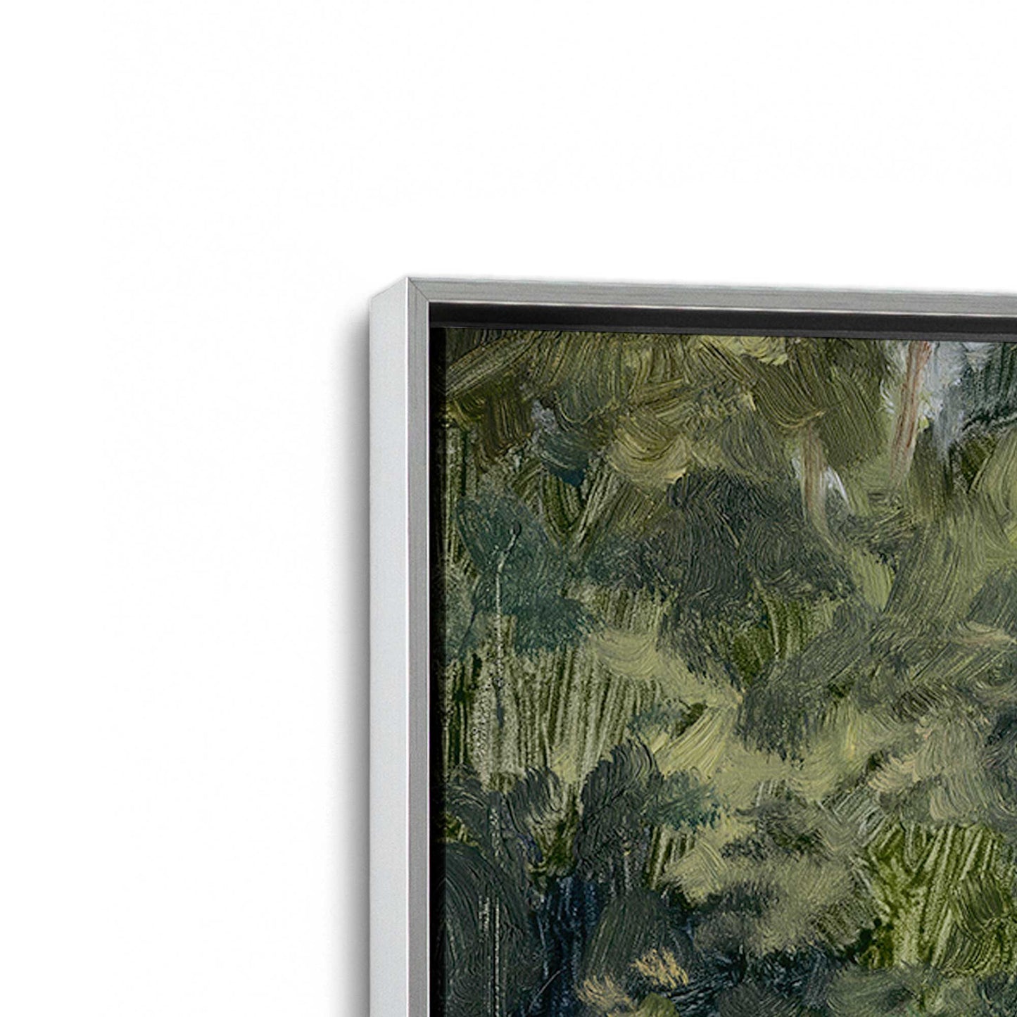 [Color:Polished Chrome], Picture of art in a Polished Chrome frame at an angle