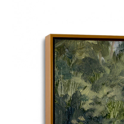 [Color:Polished Gold], Picture of art in a Polished Gold frame at an angle