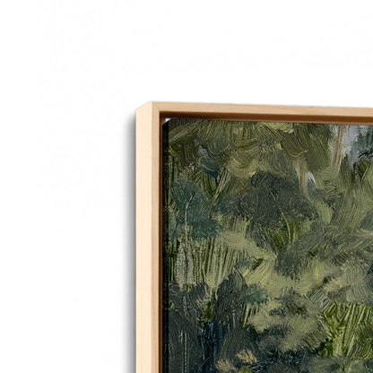 [Color:American Maple], Picture of art in a American Maple frame at an angle