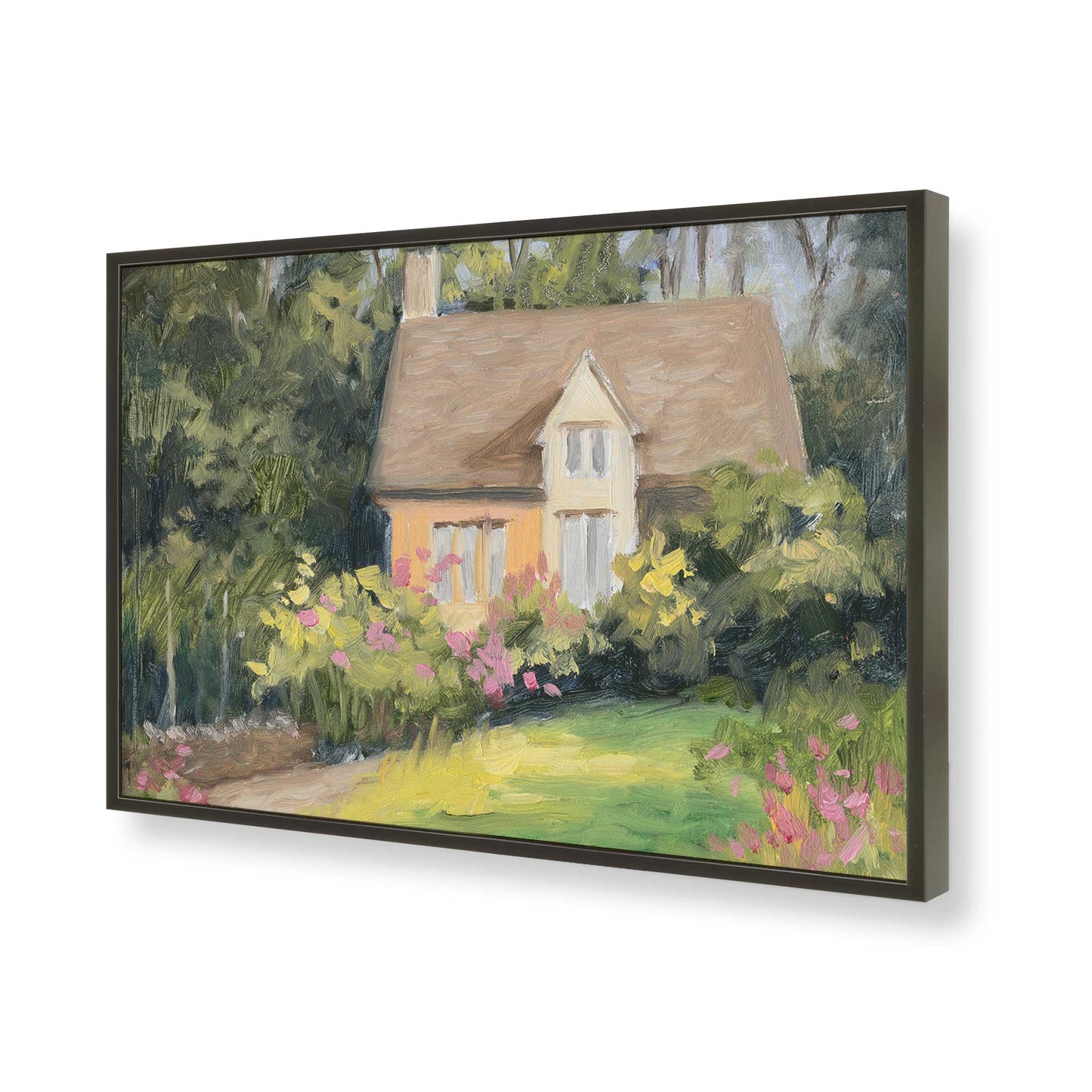 [Color:Satin Black], Picture of art in a Satin Black frame of the corner