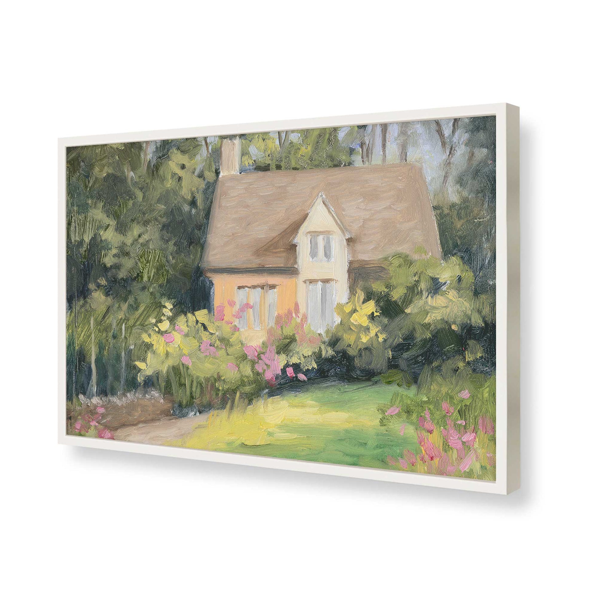 [Color:Opaque White], Picture of art in a Opaque White frame of the corner