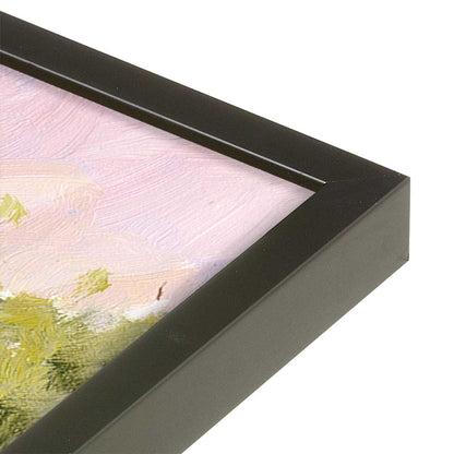 [Color:Satin Black], Picture of art in a Satin Black frame at an angle