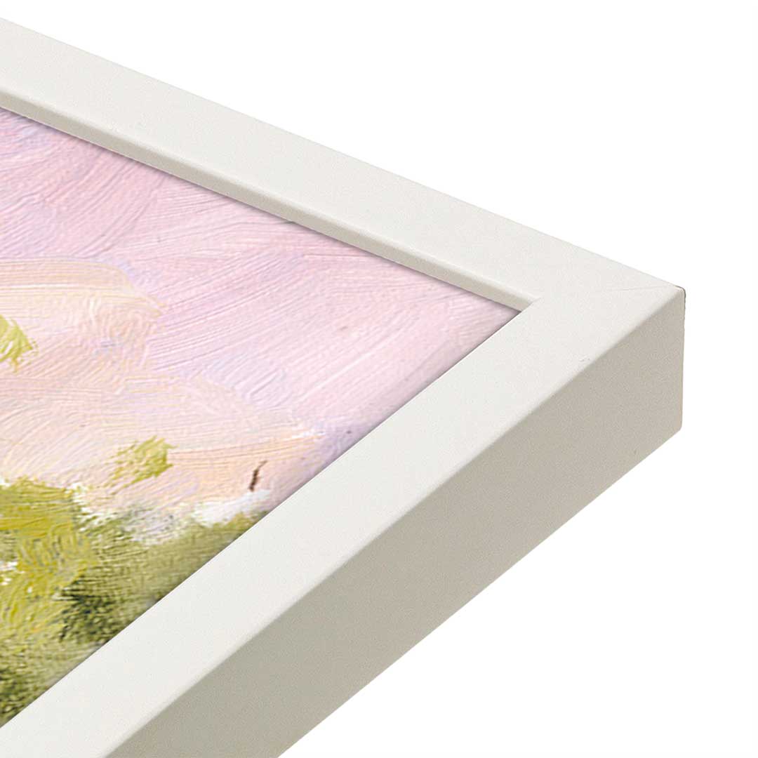 [Color:Opaque White], Picture of art in a Opaque White frame at an angle