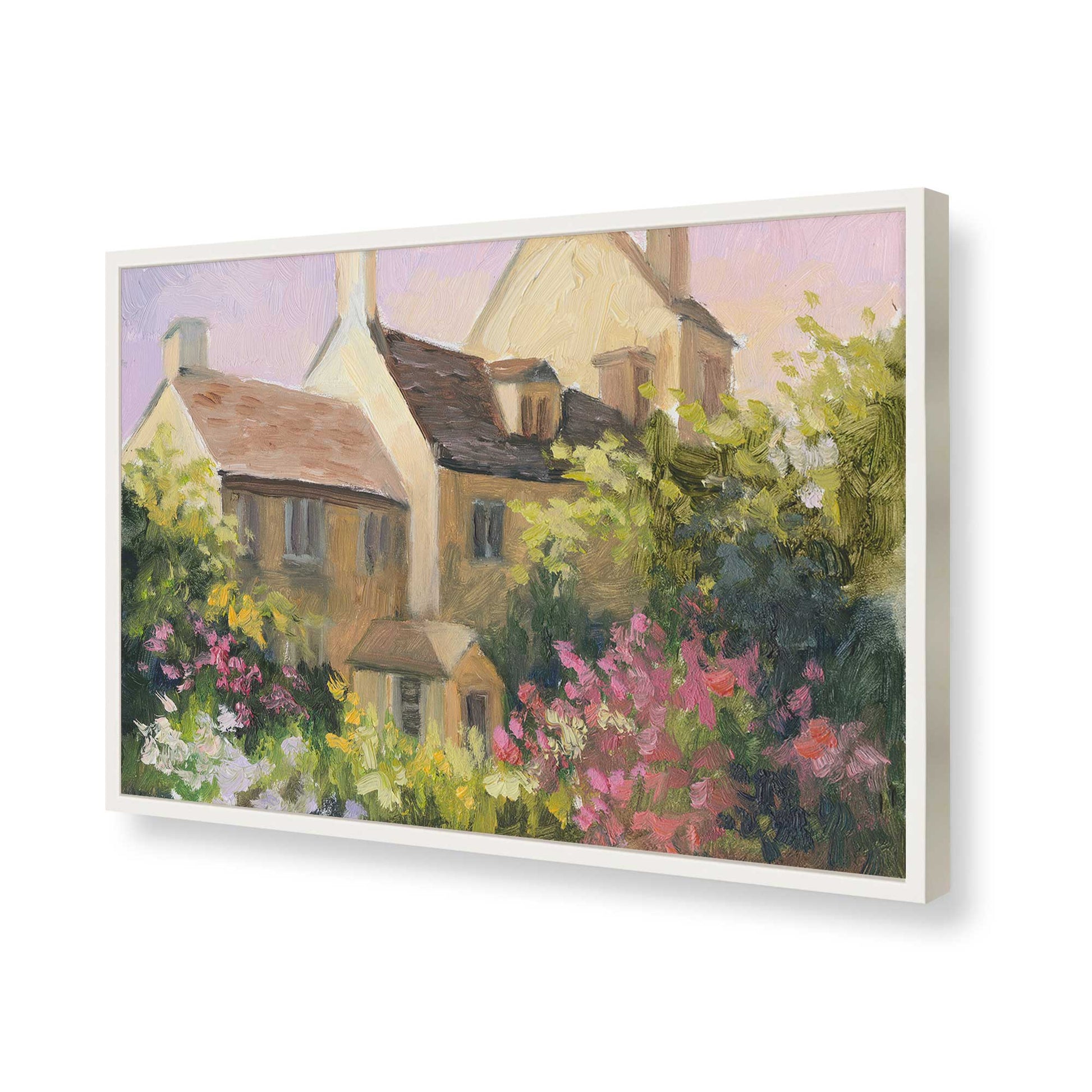 [Color:Opaque White], Picture of art in a Opaque White frame of the corner