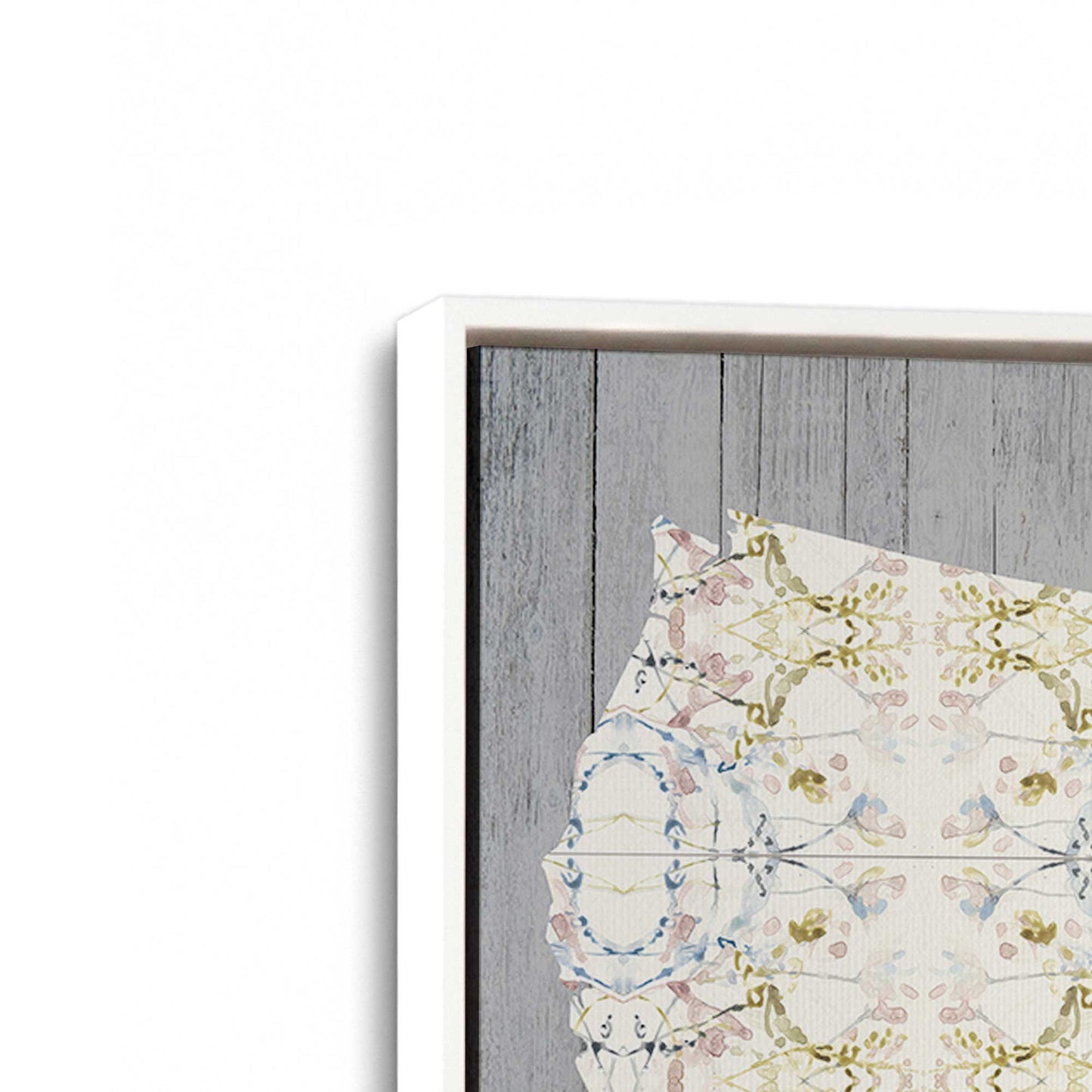 [Color:Opaque White], Picture of art in a White frame at an angle