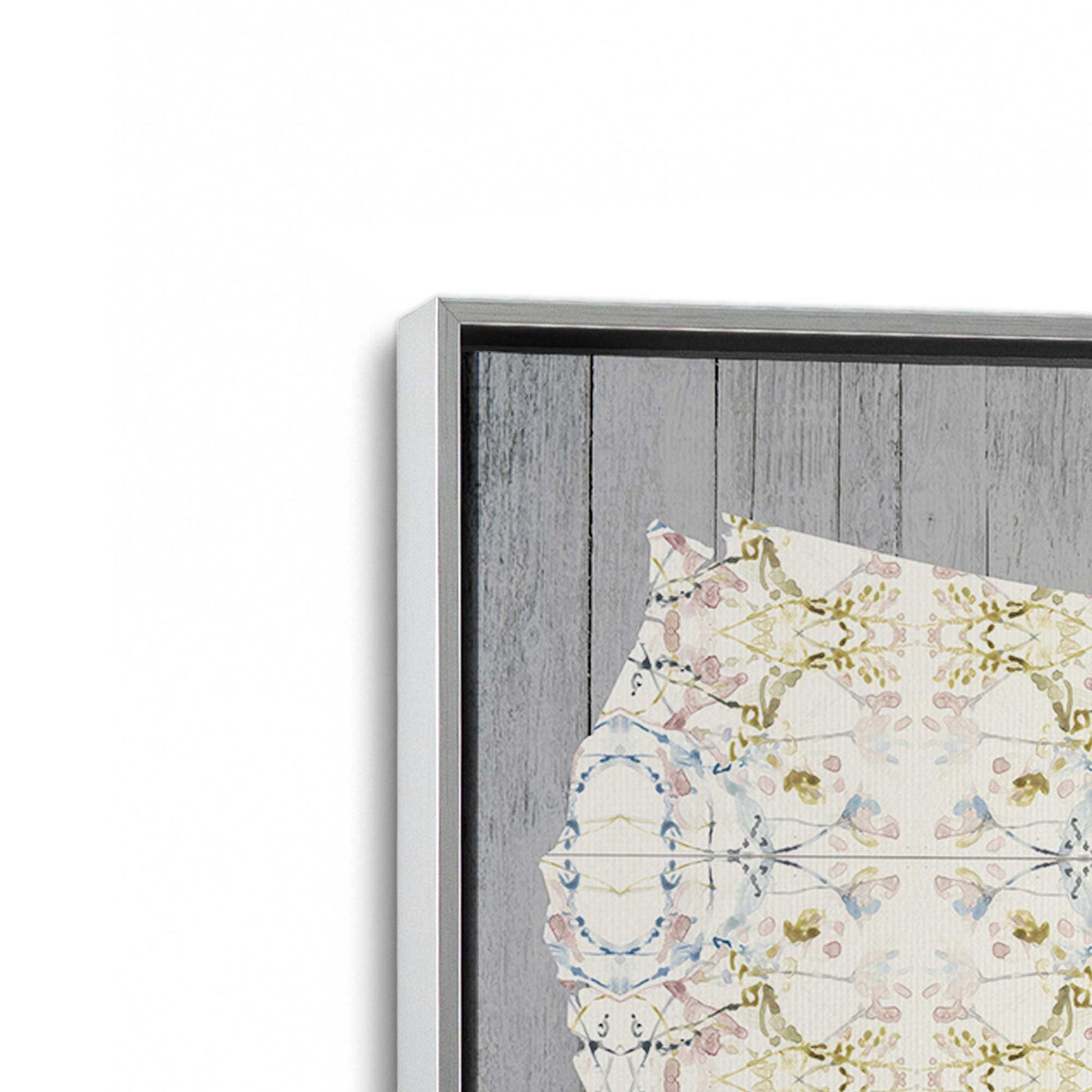 [Color:Polished Chrome], Picture of art in a Polished Chrome frame at an angle