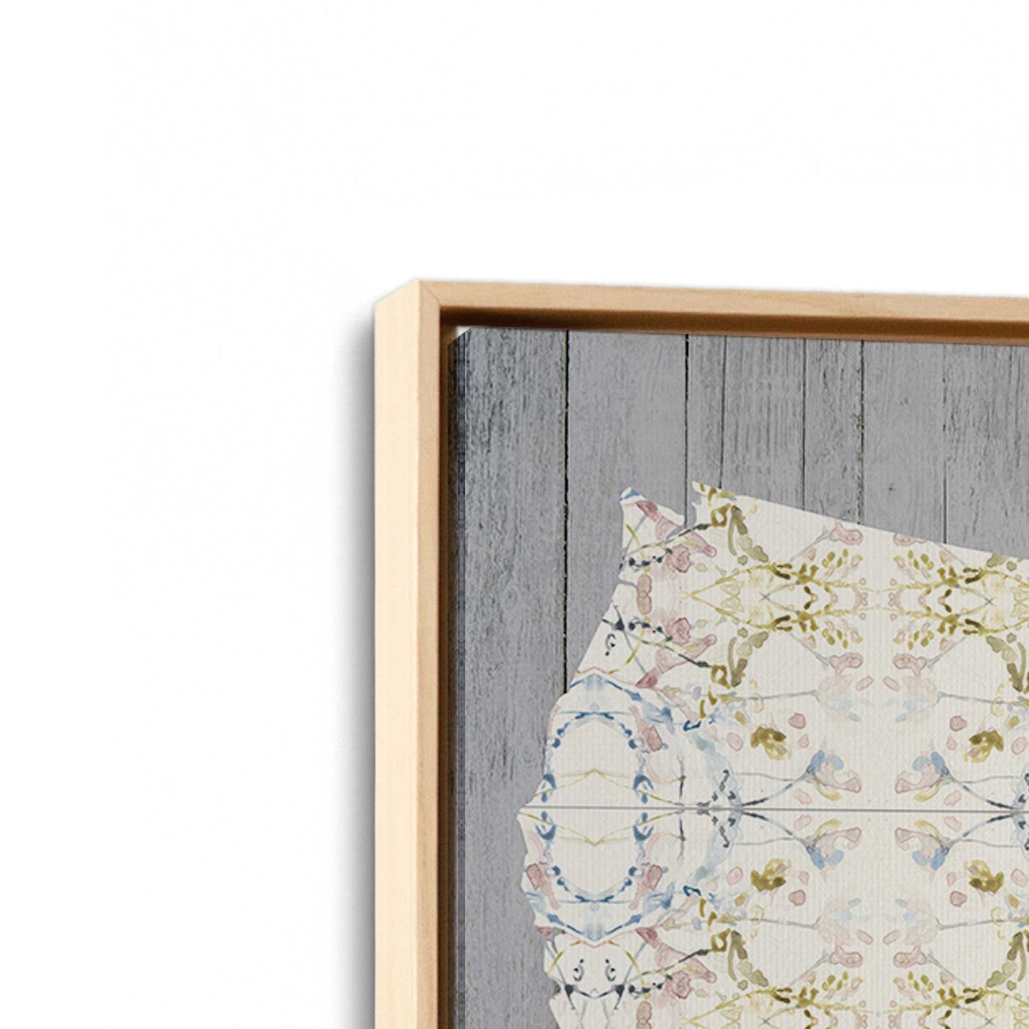 [Color:American Maple], Picture of art in a American Maple frame at an angle