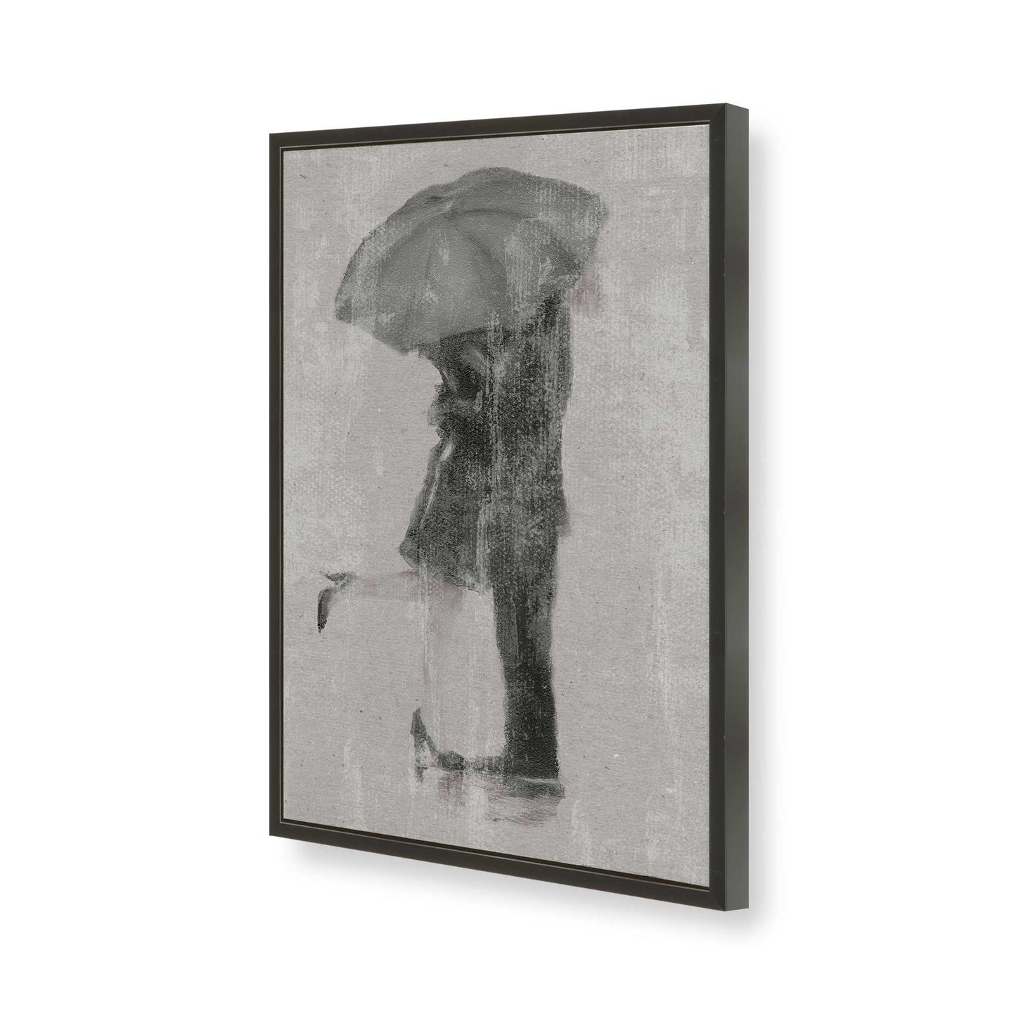 [Color:Satin Black], Picture of art in a Satin Black frame of the corner