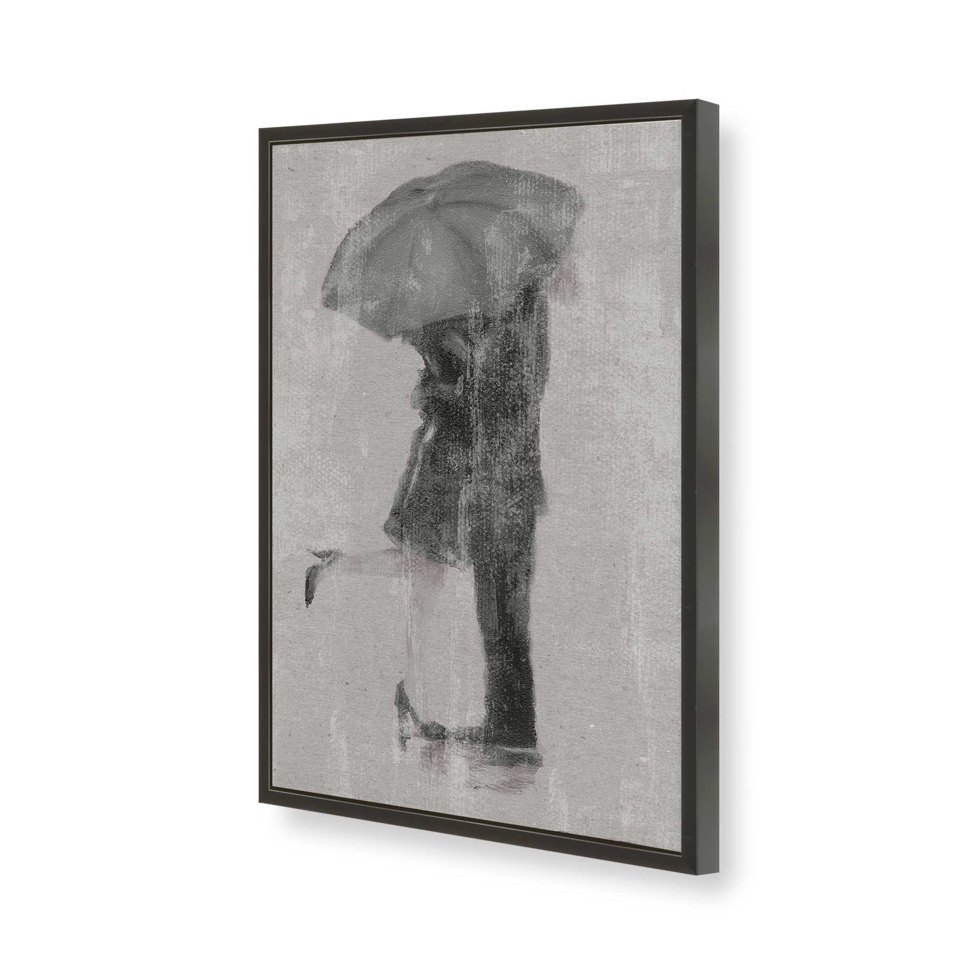 [Color:Satin Black], Picture of art in a Satin Black frame of the corner