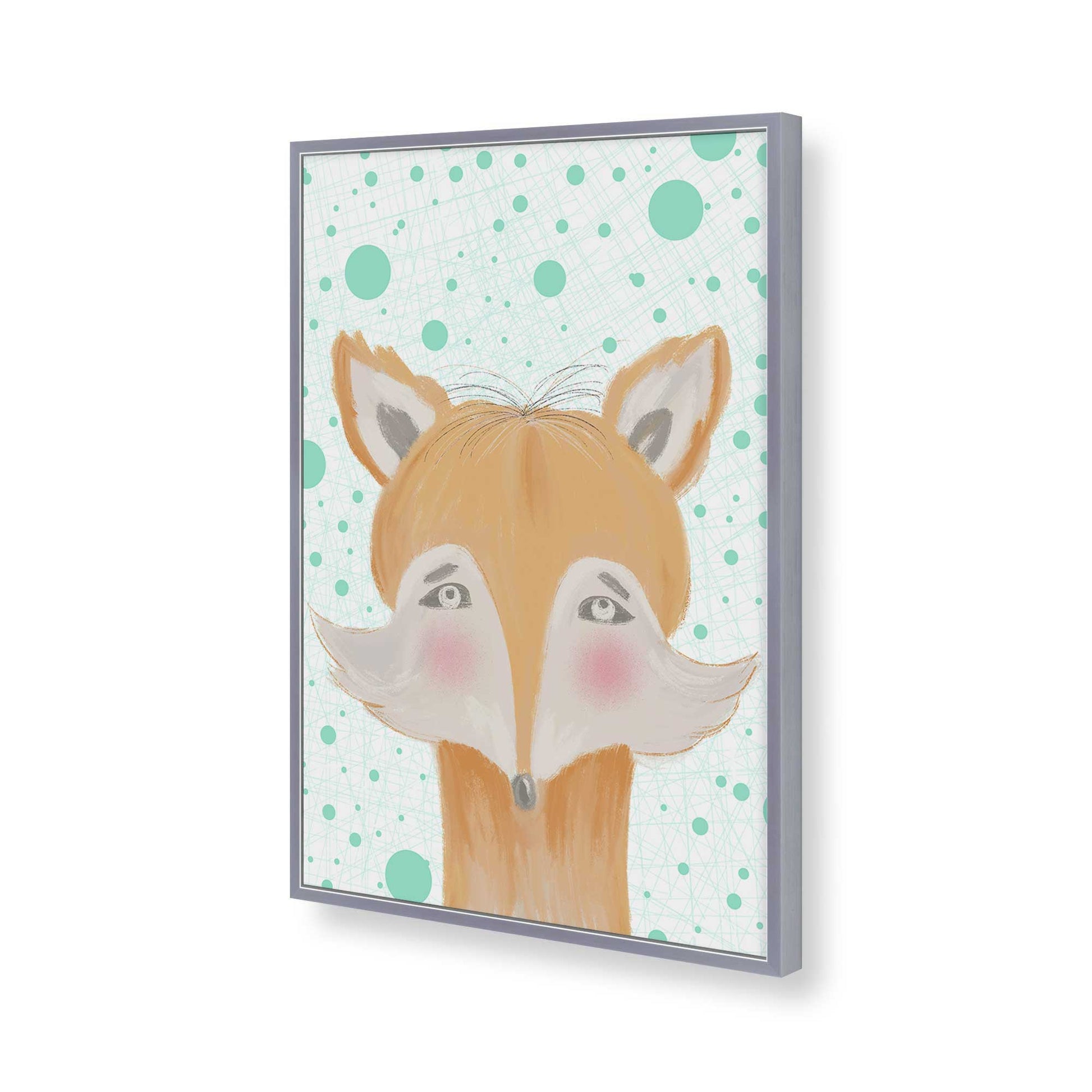 [Color:Polished Chrome], Picture of art in a Polished Chrome frame of the corner