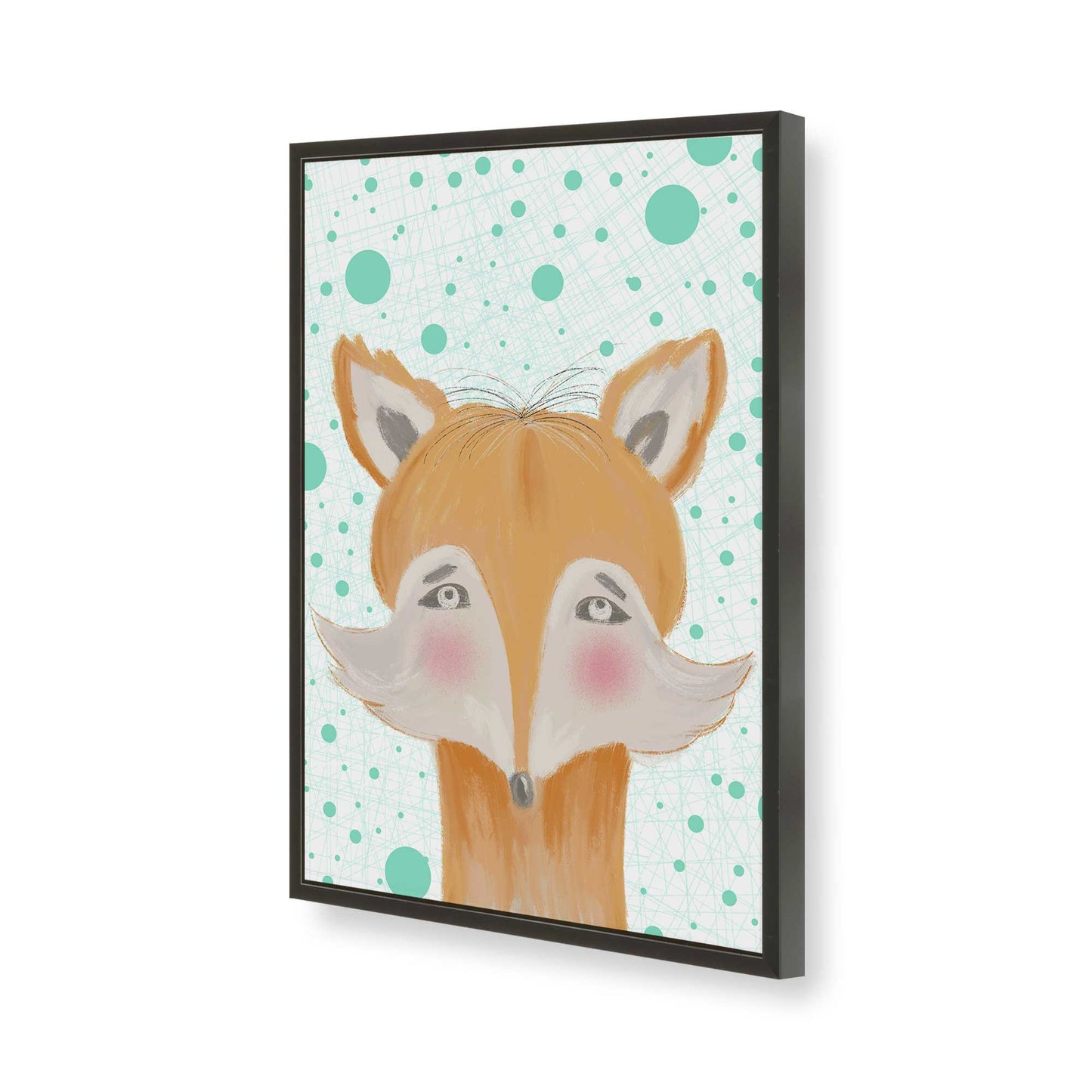 [Color:Satin Black], Picture of art in a Satin Black frame of the corner