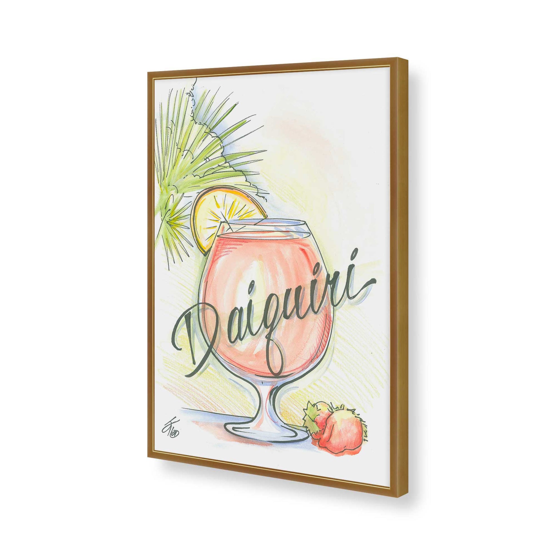 [Color:Polished Gold], Picture of art in a Polished Gold frame of the corner