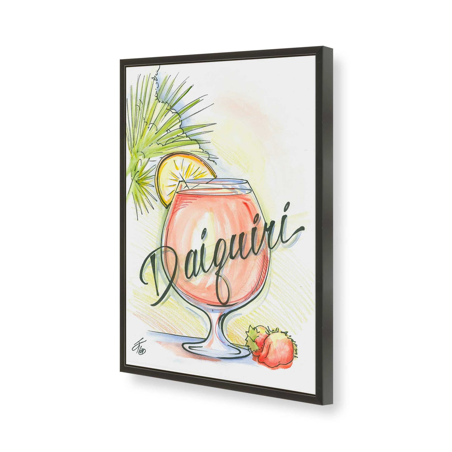 [Color:Satin Black], Picture of art in a Satin Black frame of the corner
