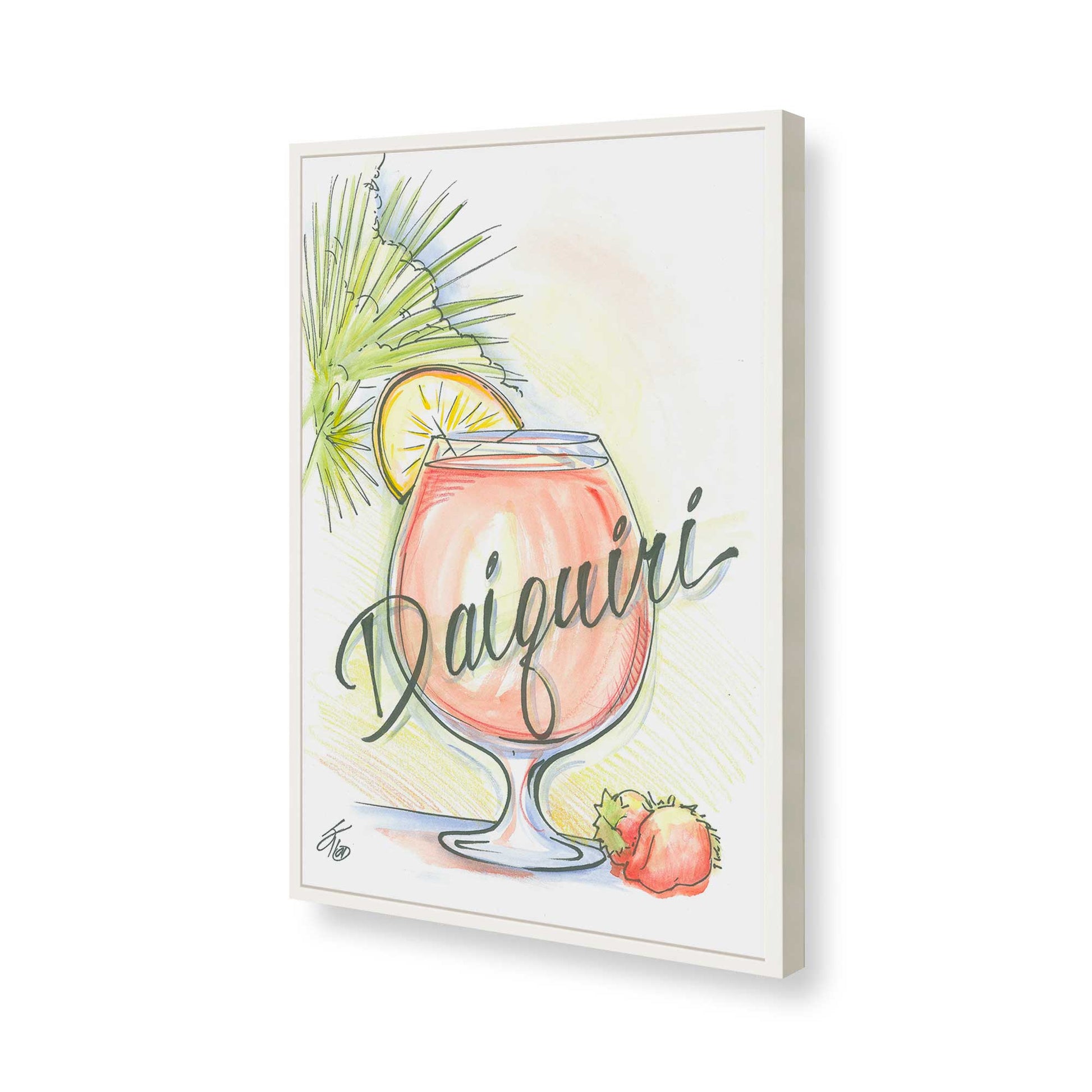 [Color:Opaque White], Picture of art in a Opaque White frame of the corner