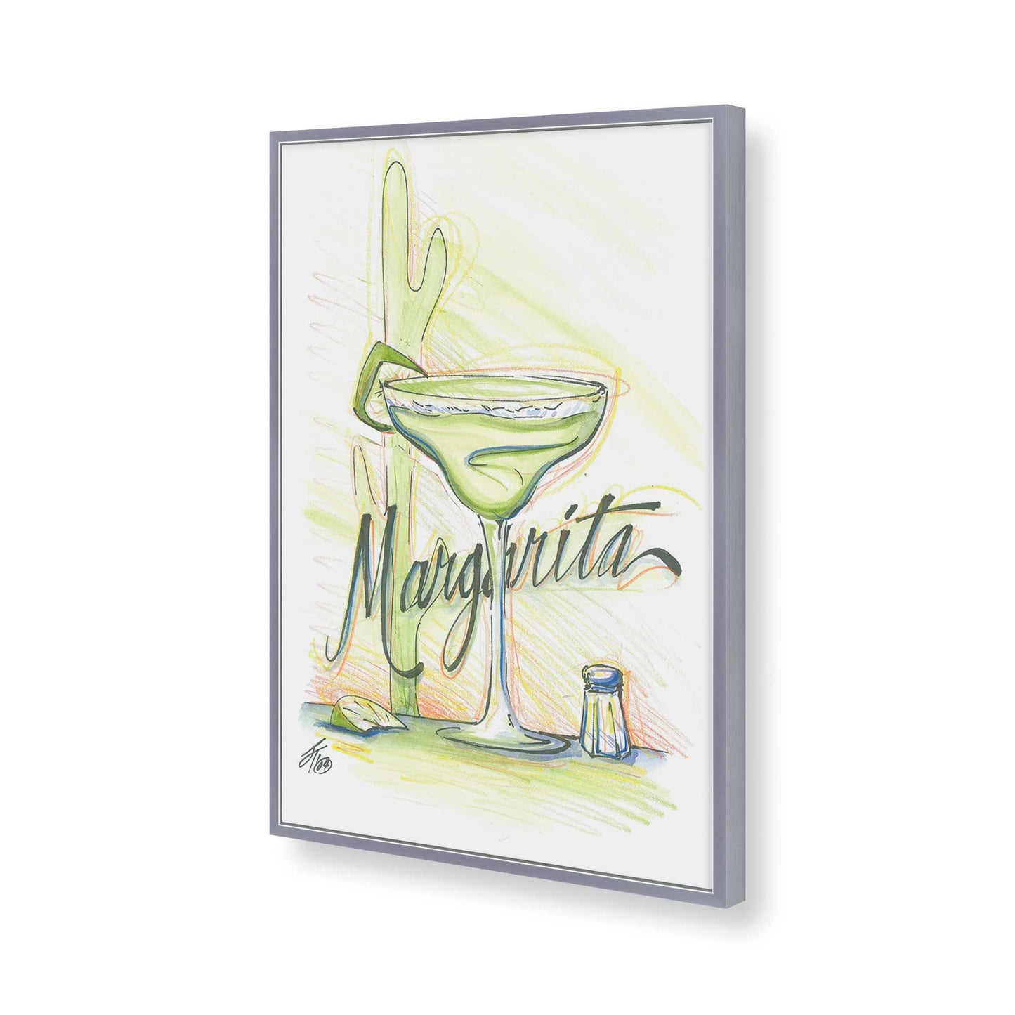 [Color:Polished Chrome], Picture of art in a Polished Chrome frame of the corner