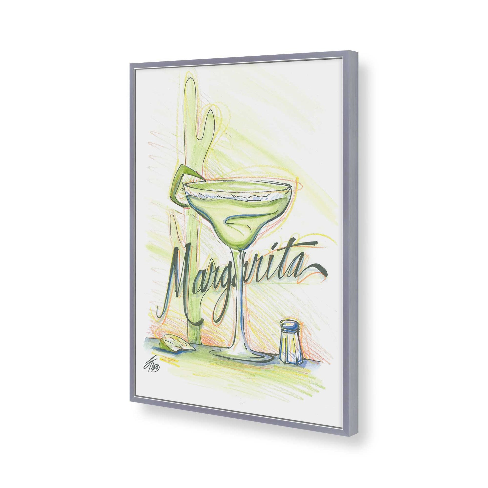 [Color:Polished Chrome], Picture of art in a Polished Chrome frame of the corner