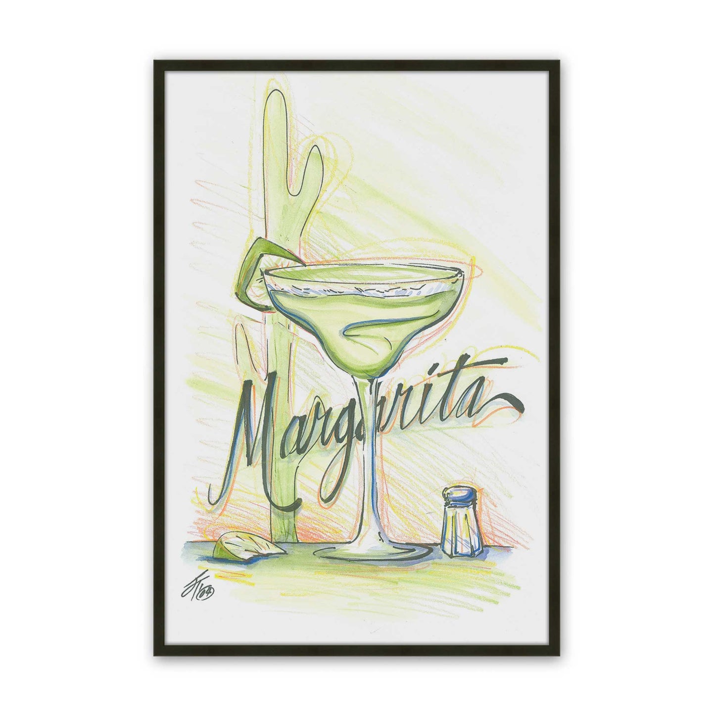 [Color:Satin Black], Picture of art in a Satin Black frame