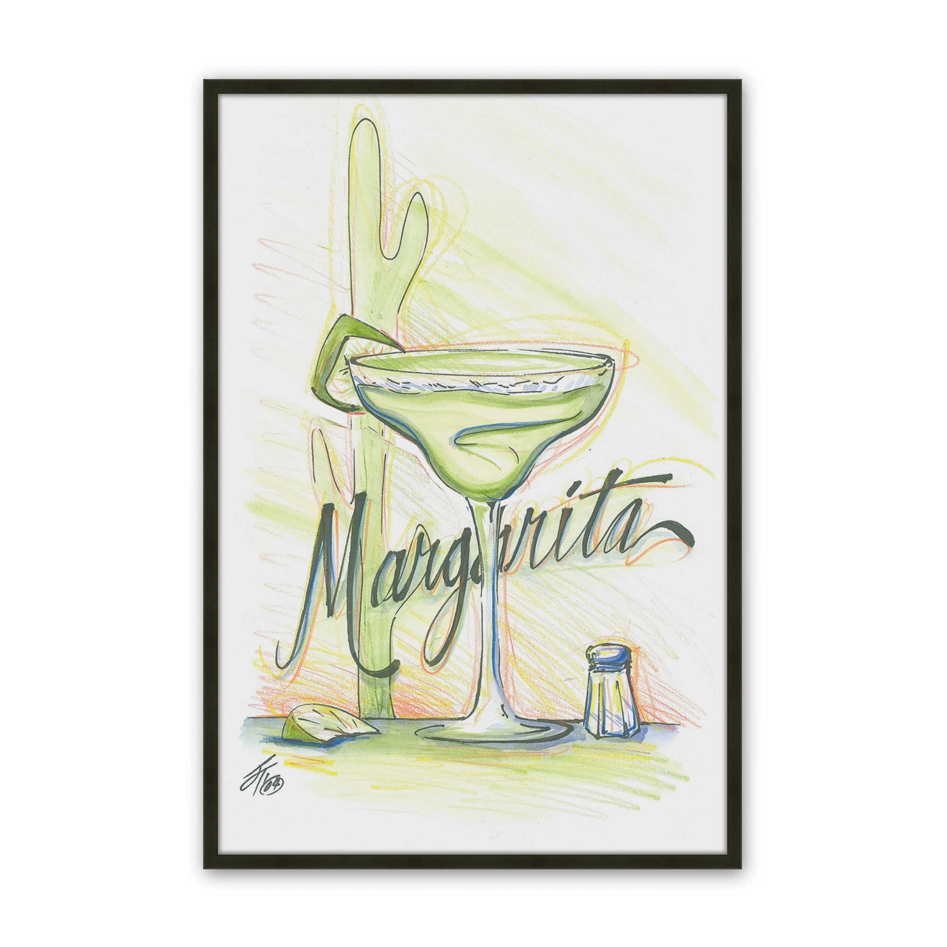 [Color:Satin Black], Picture of art in a Satin Black frame