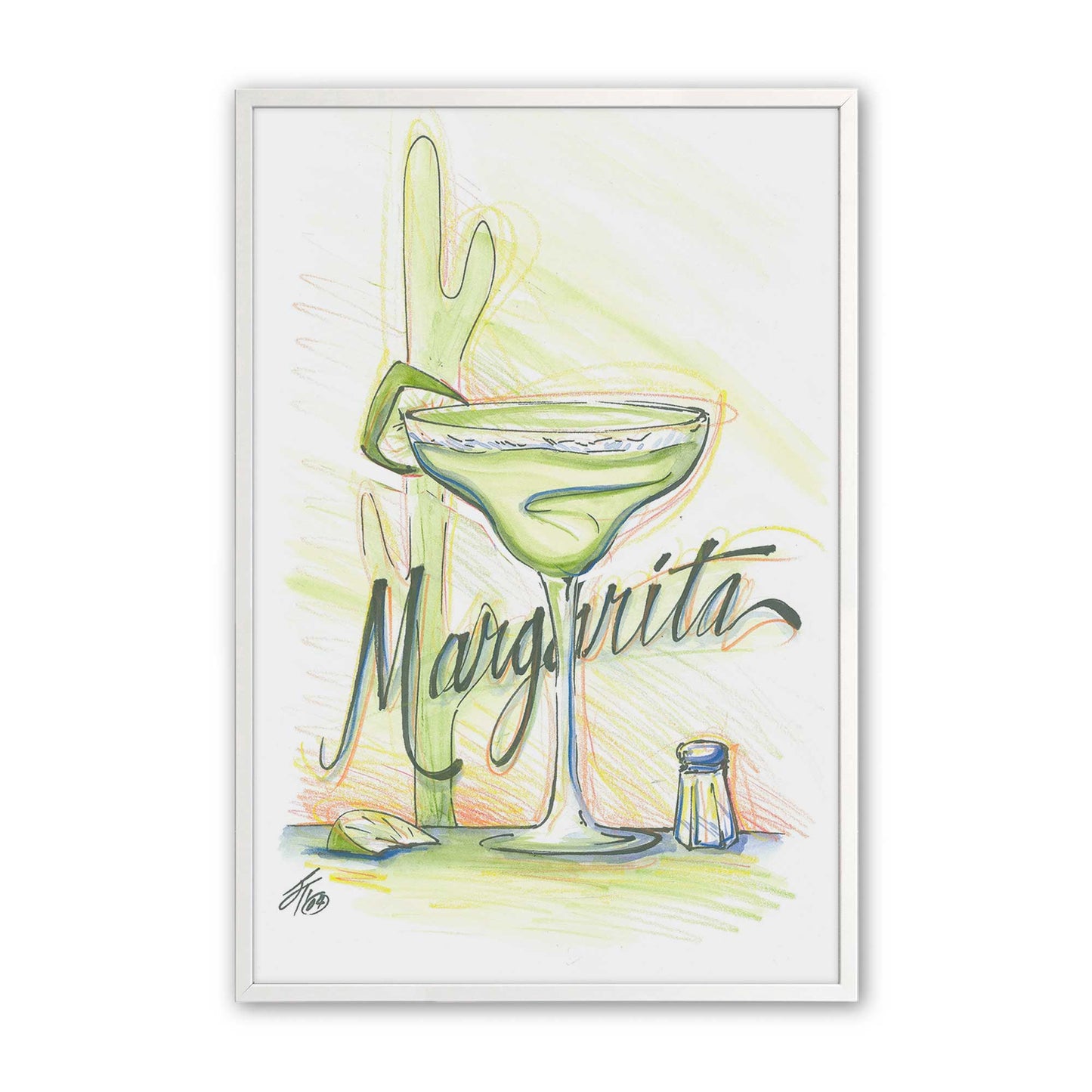[Color:Opaque White], Picture of art in a Opaque White frame