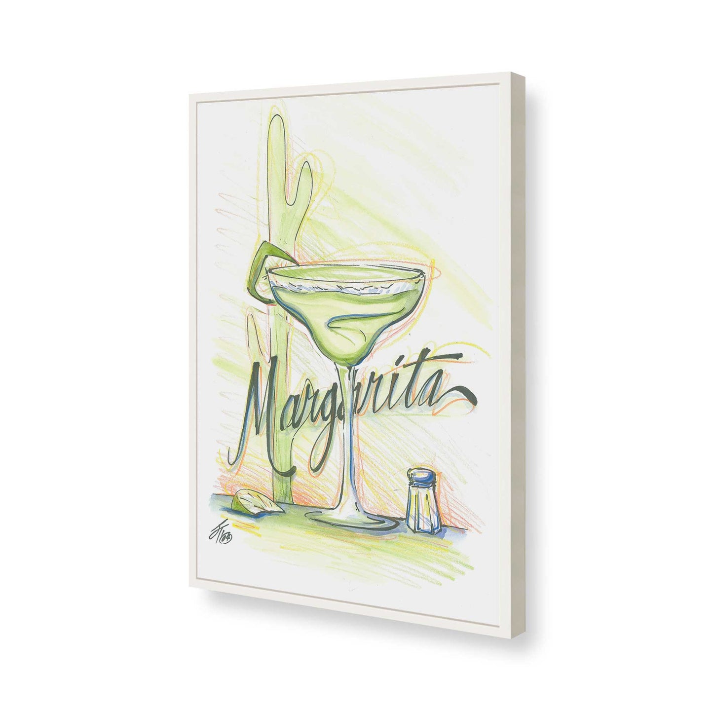 [Color:Opaque White], Picture of art in a Opaque White frame of the corner
