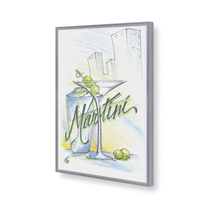 [Color:Polished Chrome], Picture of art in a Polished Chrome frame of the corner