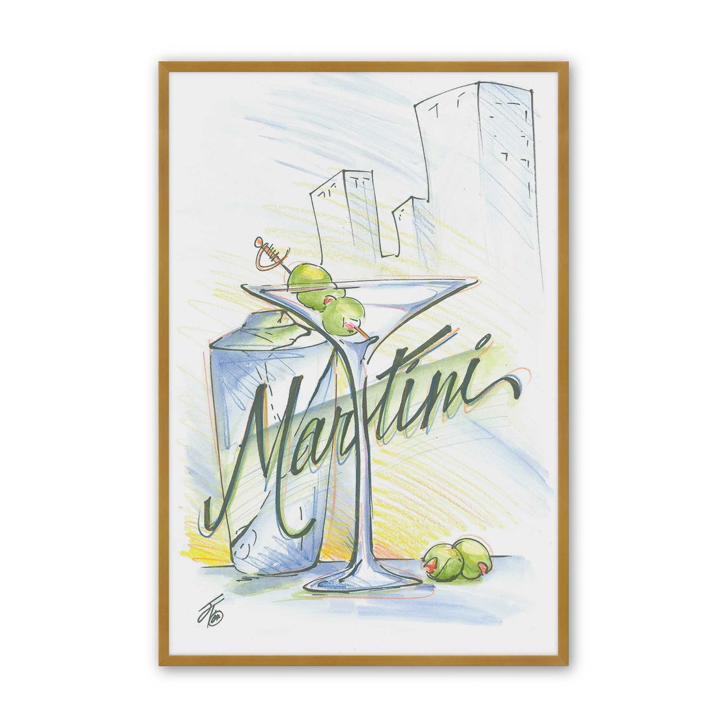 [Color:Polished Gold], Picture of art in a Polished Gold frame