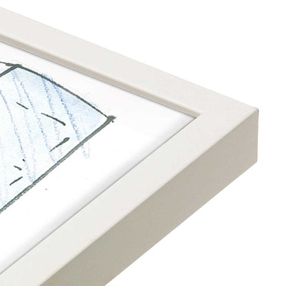 [Color:Opaque White], Picture of art in a Opaque White frame at an angle