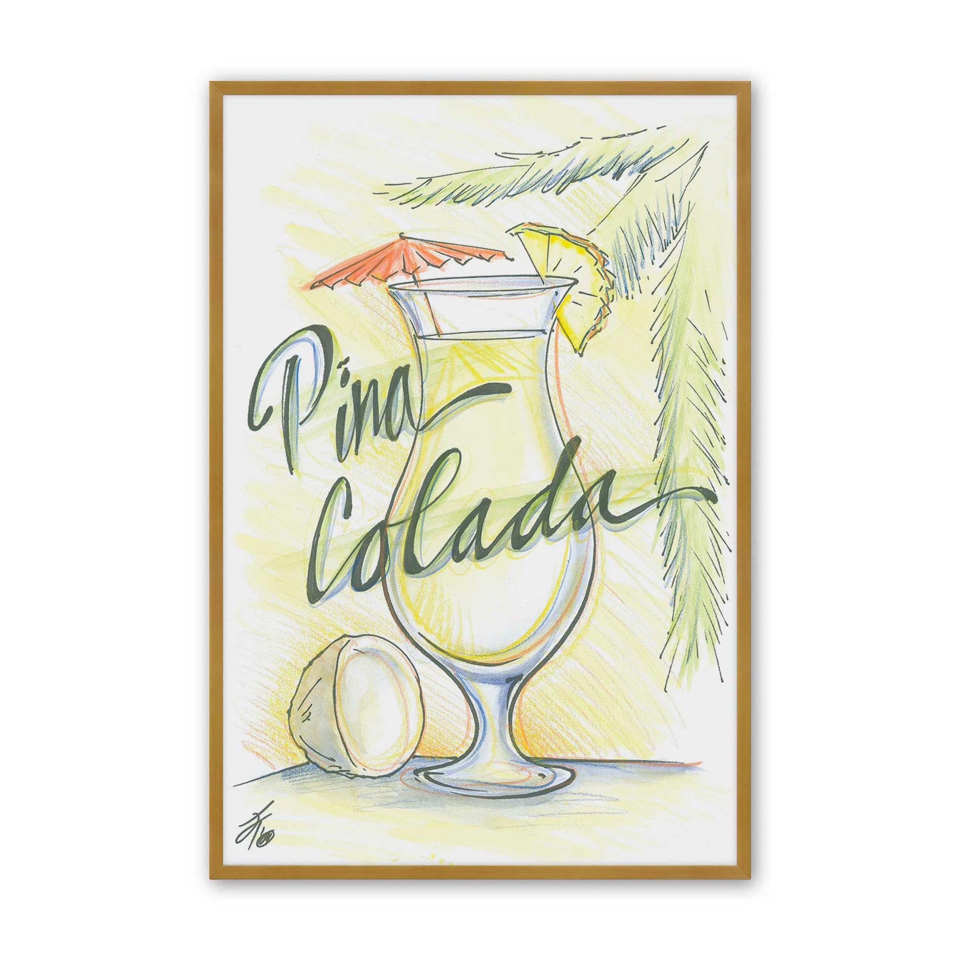 [Color:Polished Gold], Picture of art in a Polished Gold frame