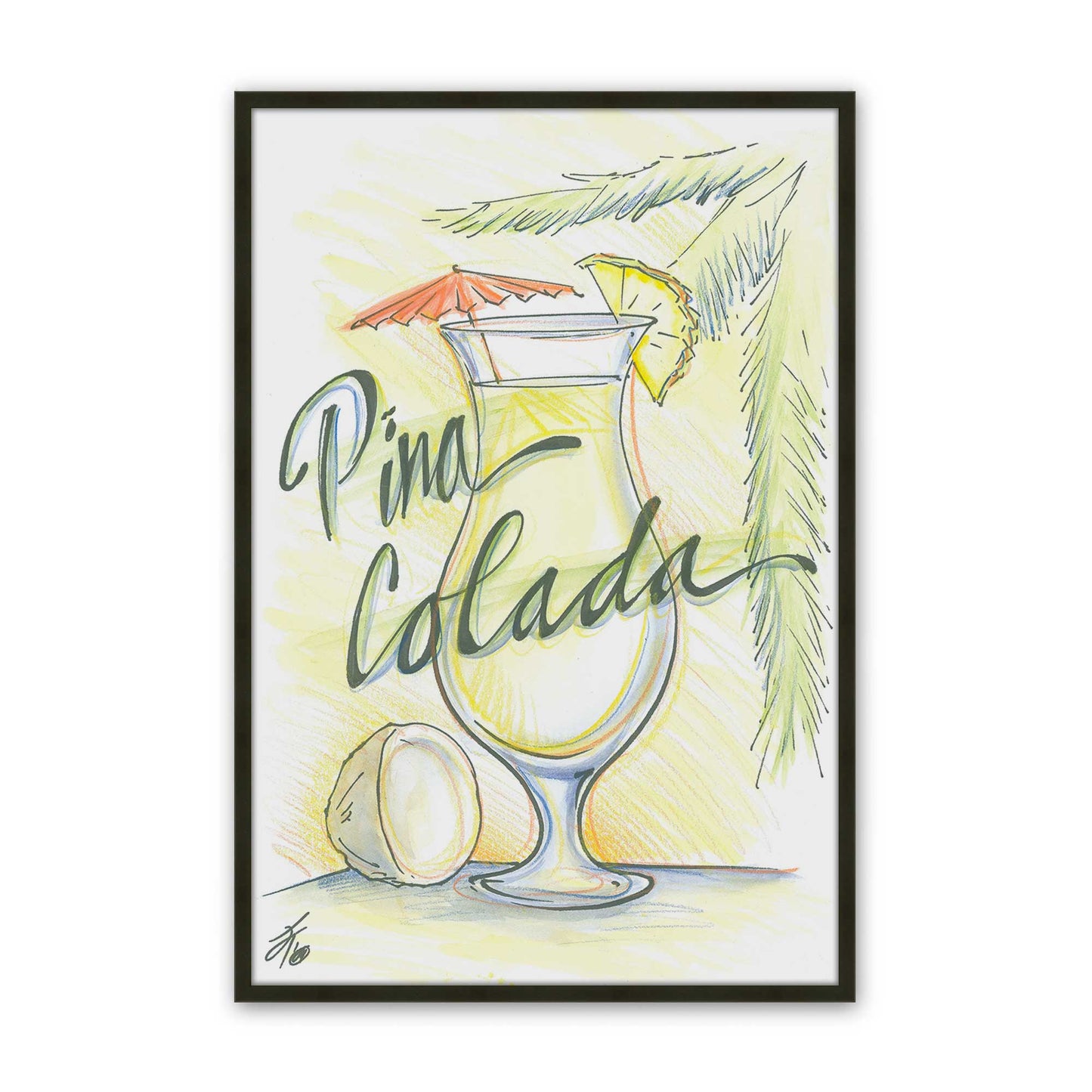 [Color:Satin Black], Picture of art in a Satin Black frame