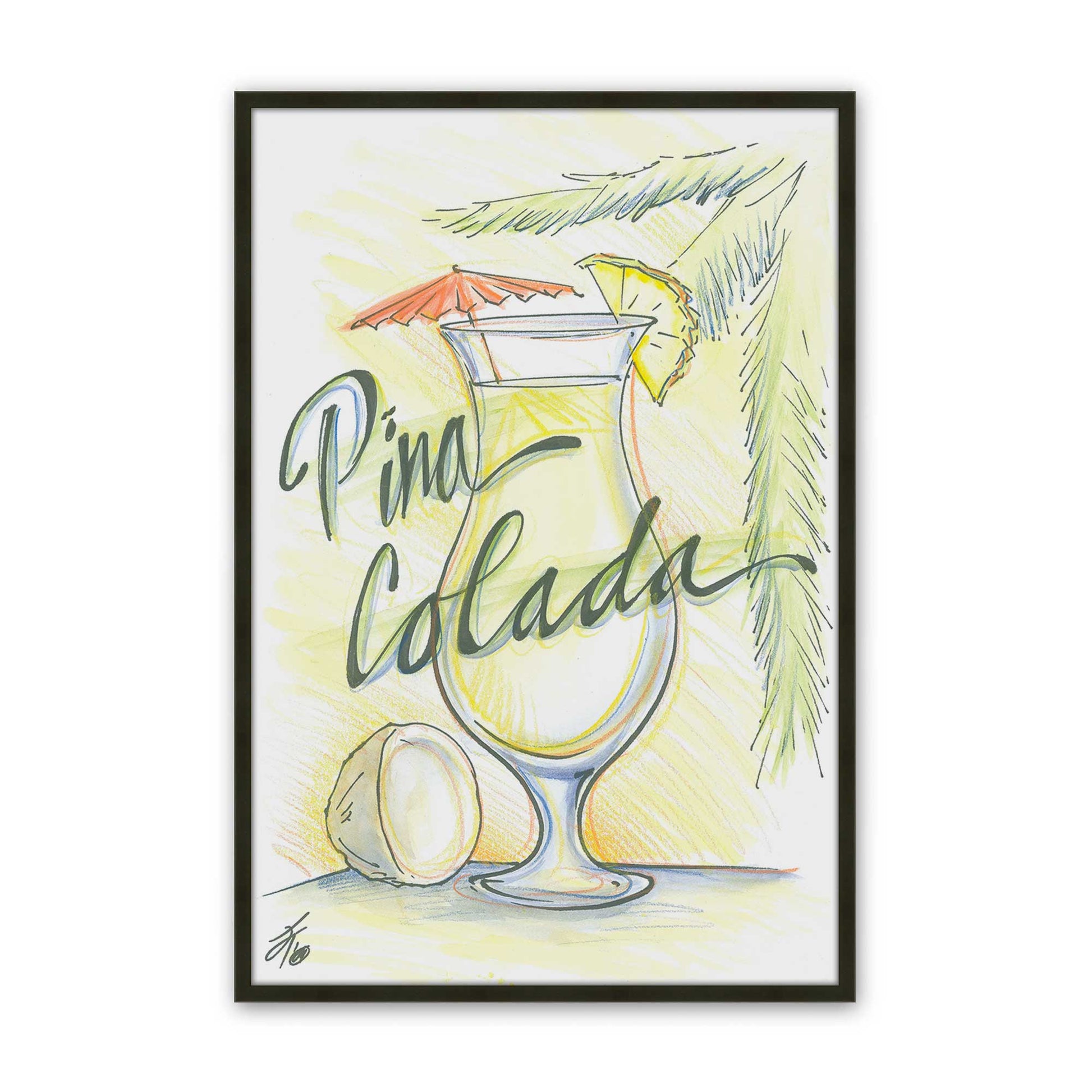 [Color:Satin Black], Picture of art in a Satin Black frame