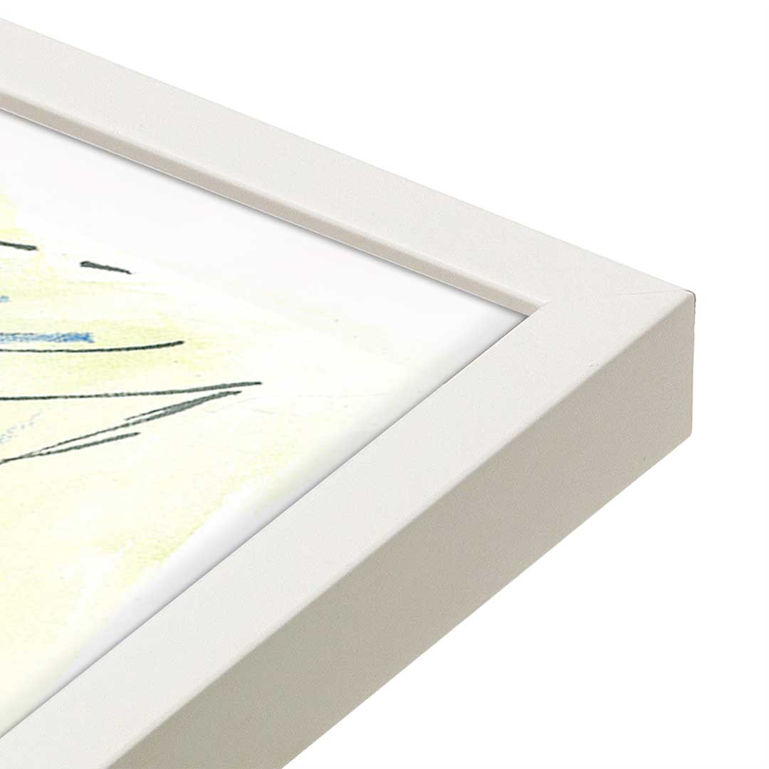 [Color:Opaque White], Picture of art in a Opaque White frame at an angle