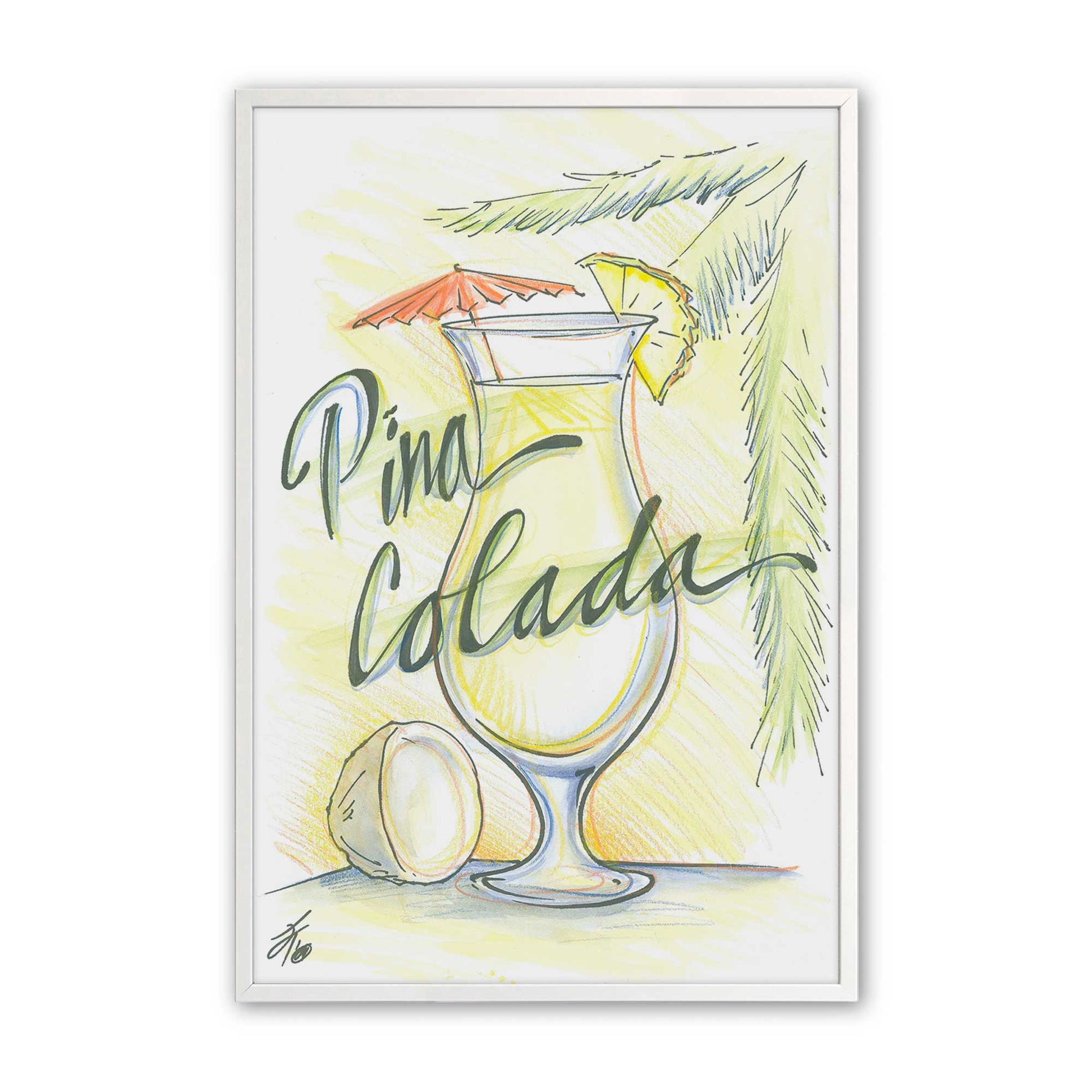 [Color:Opaque White], Picture of art in a Opaque White frame