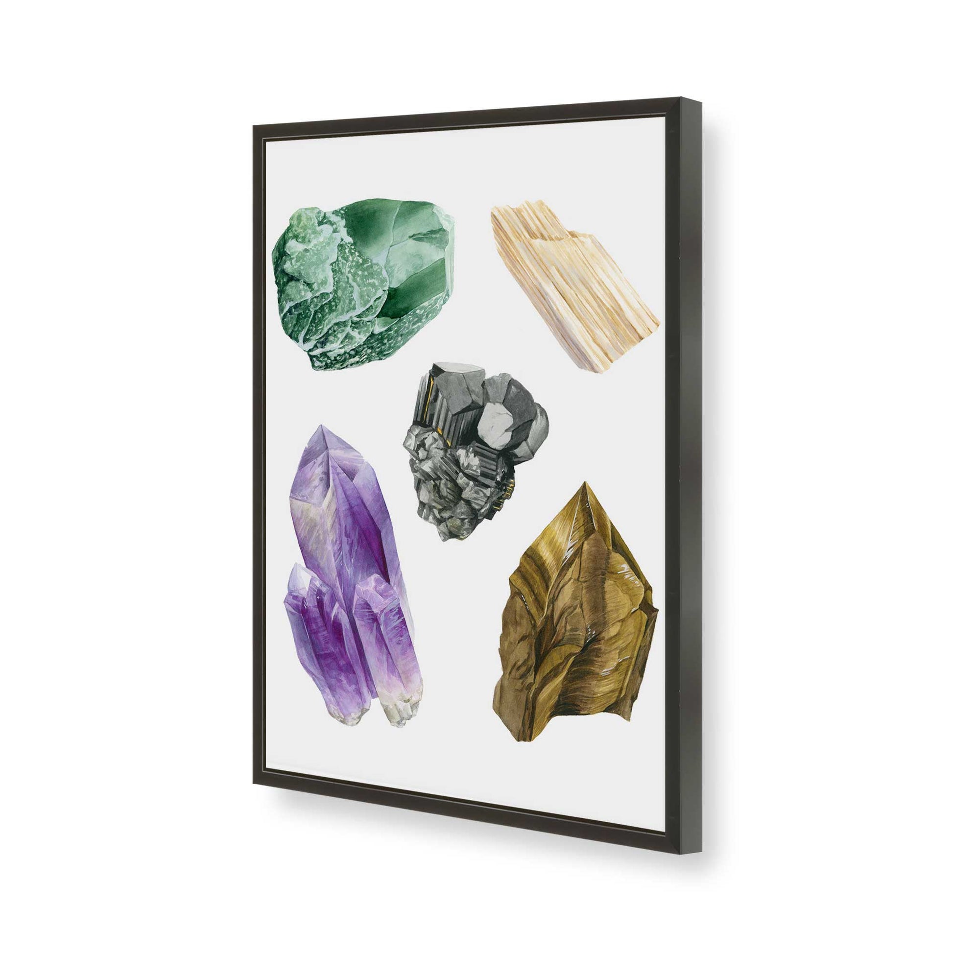 [Color:Satin Black], Picture of art in a Satin Black frame of the corner