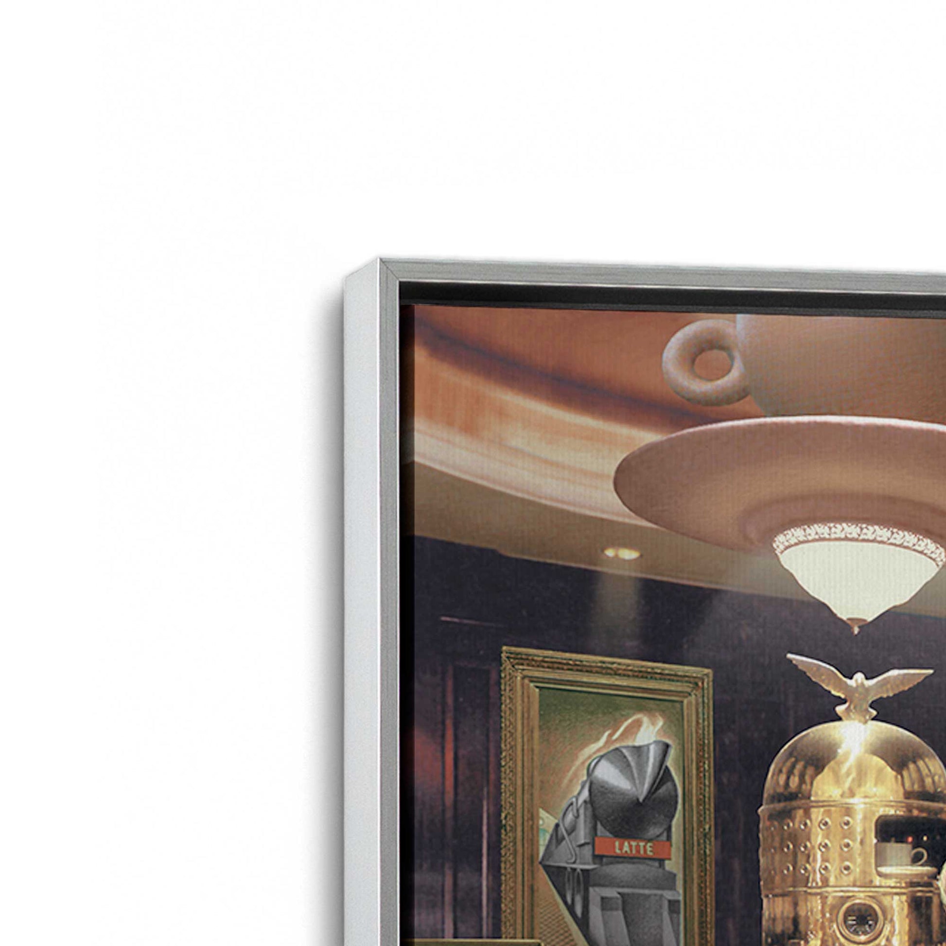 [Color:Polished Chrome], Picture of art in a Polished Chrome frame at an angle