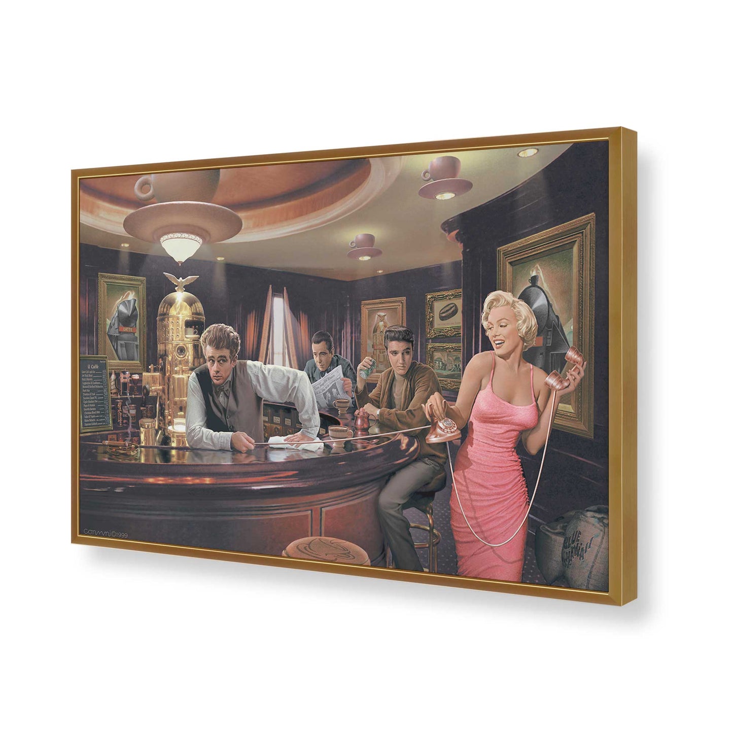 [Color:Polished Gold], Picture of art in a Polished Gold frame of the corner