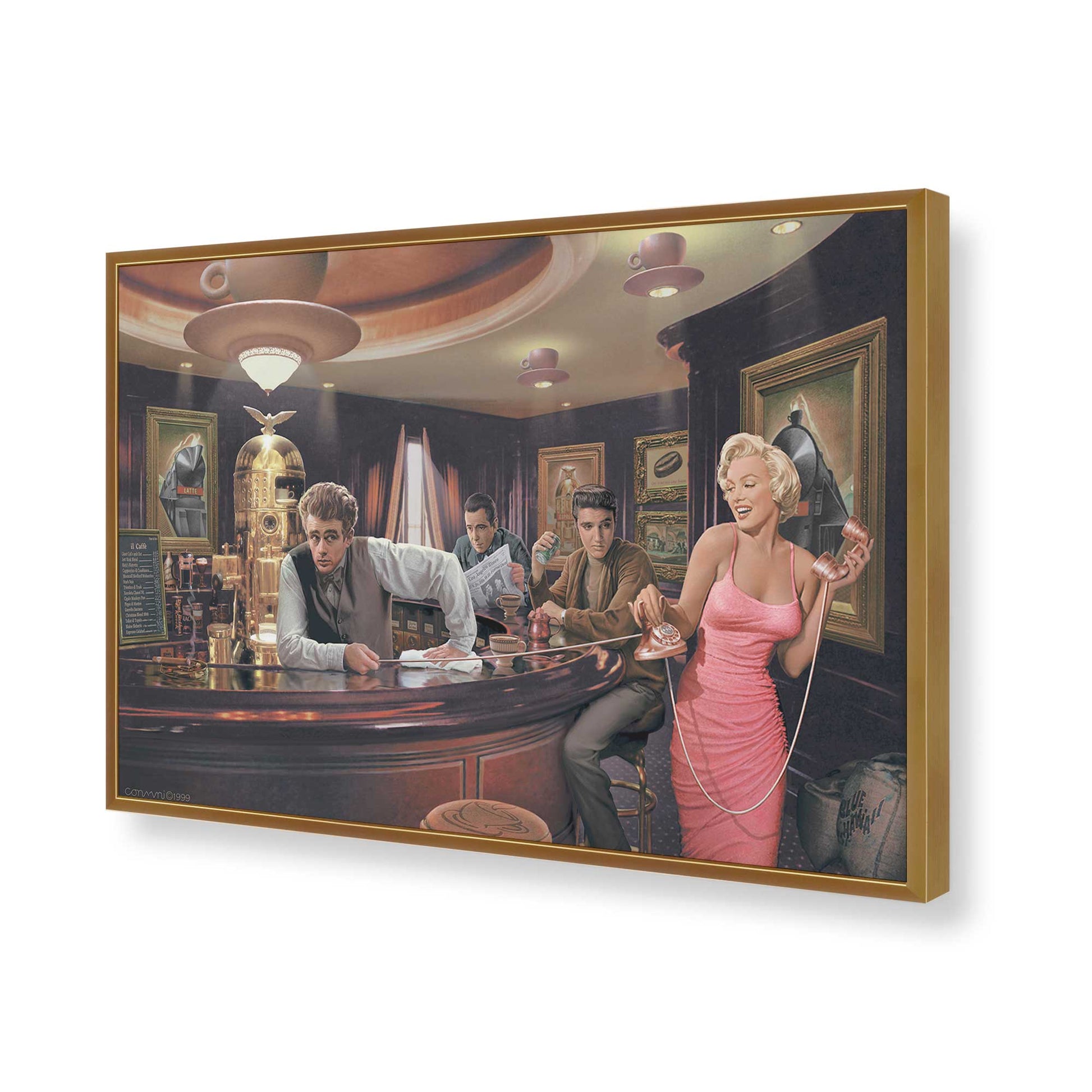 [Color:Polished Gold], Picture of art in a Polished Gold frame of the corner