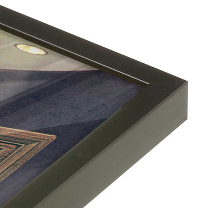 [Color:Satin Black], Picture of art in a Satin Black frame at an angle