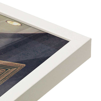 [Color:Opaque White], Picture of art in a Opaque White frame at an angle