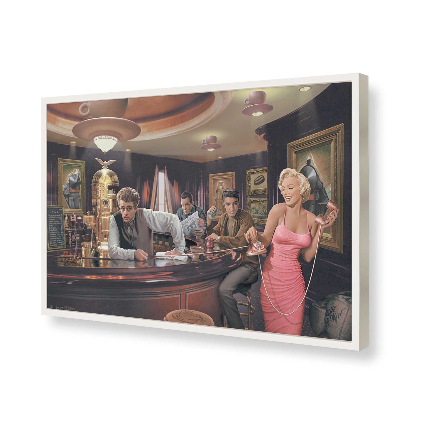 [Color:Opaque White], Picture of art in a Opaque White frame of the corner