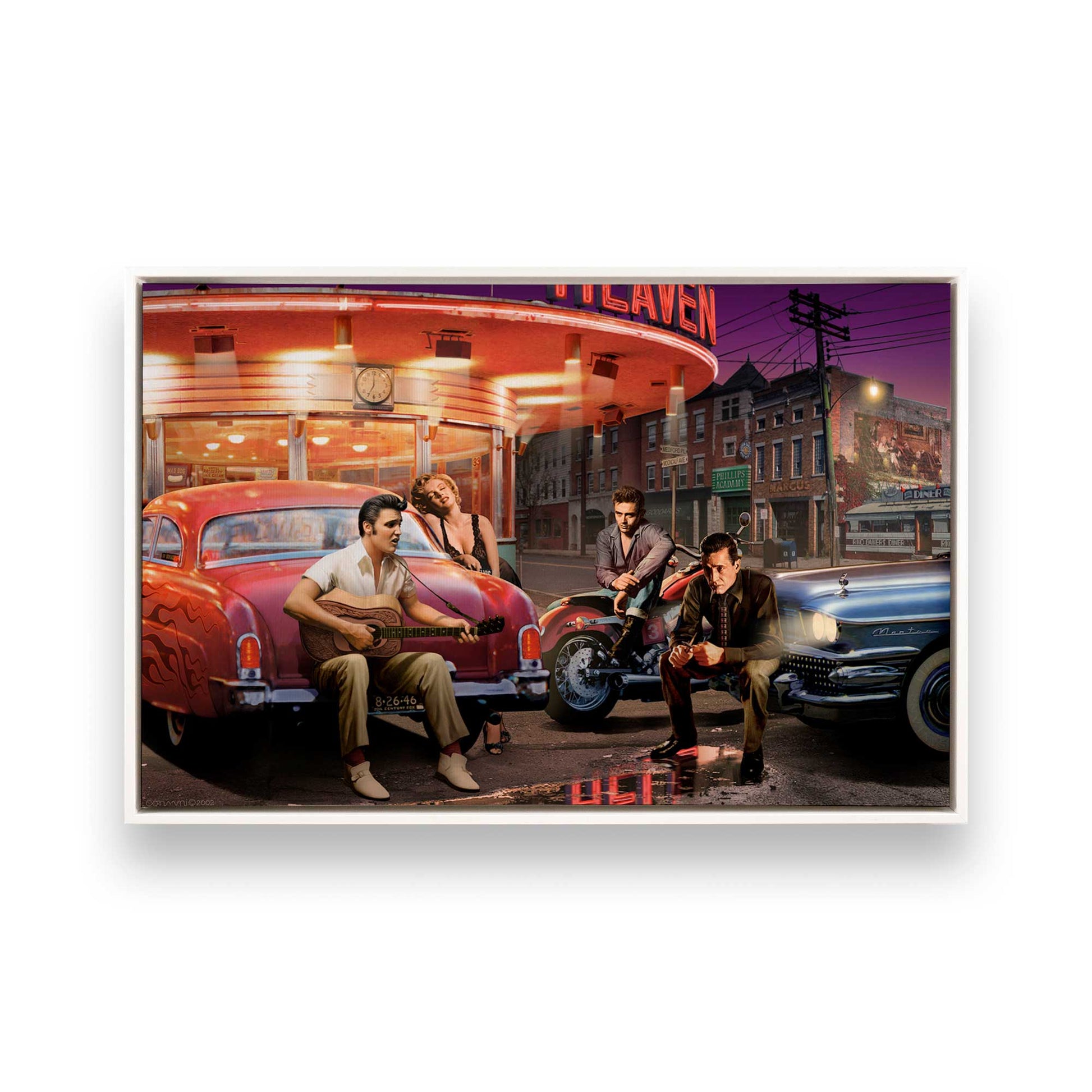 [Color:Opaque White], Picture of art in a White frame