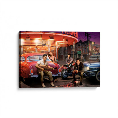 [Color:Stretched Canvas], Picture of art at an angle