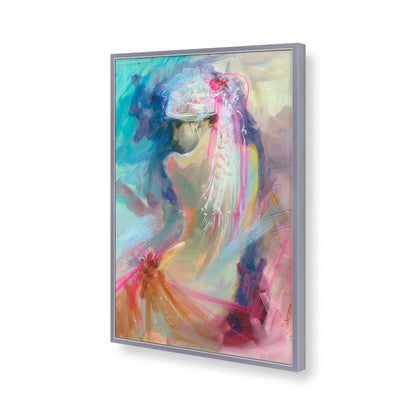[Color:Polished Chrome], Picture of art in a Polished Chrome frame of the corner